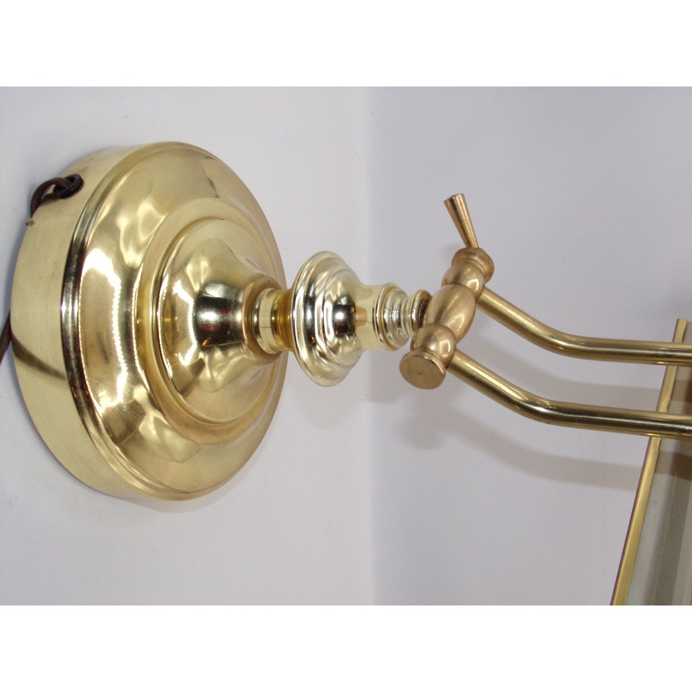 Vtg Brass Desk Lamp Adjustable Task Bankers Piano Pharmacy MCM Grandmillenial - Picture 7 of 16